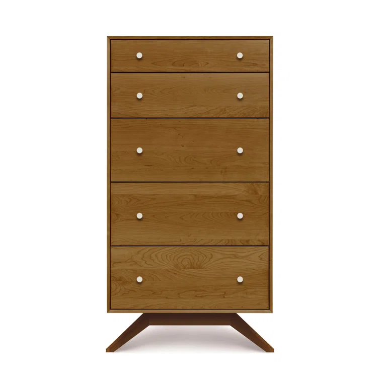 Astrid Solid Wood 26.875'' W 5 - Drawer Dresser