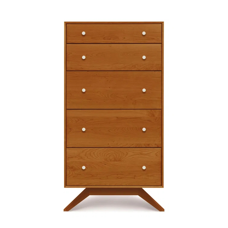 Astrid Solid Wood 26.875'' W 5 - Drawer Dresser