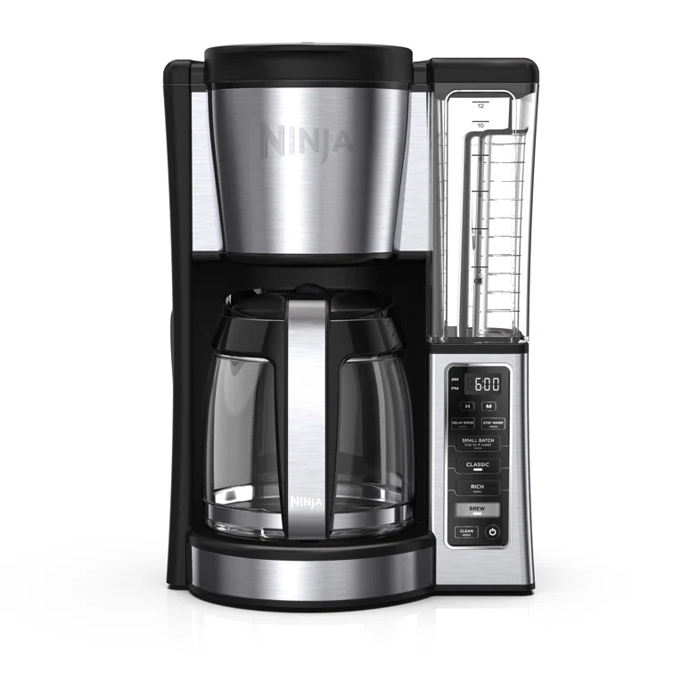 Ninja® 12-Cup Programmable Coffee Brewer, 2 Brew Styles, Adjustable Warm Plate, 60oz Water Reservoir, Delay Brew - Black/Stainless Steel