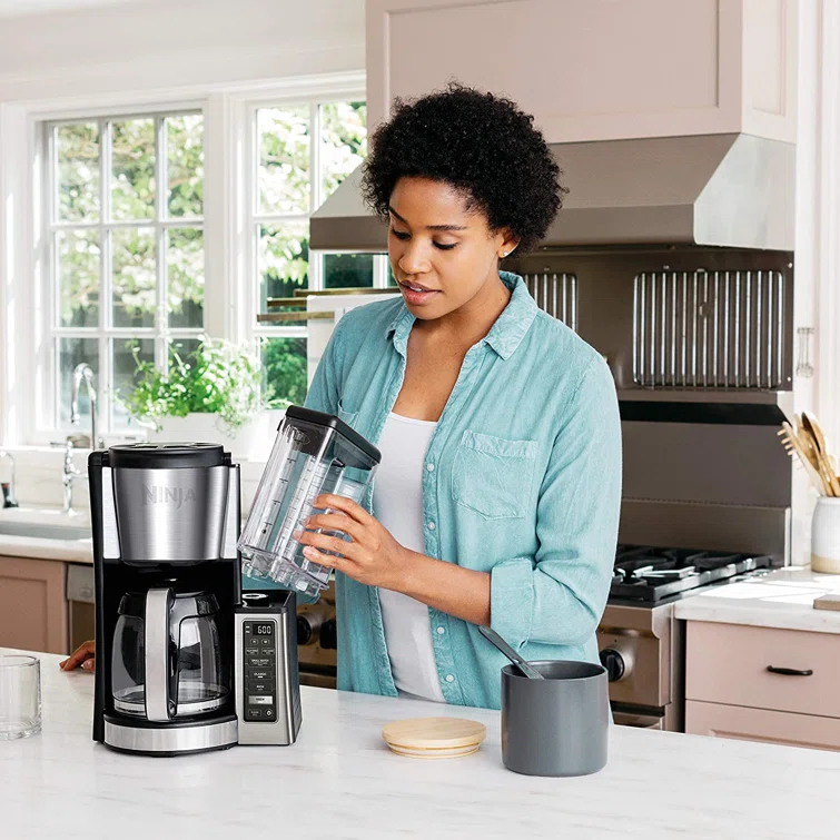 Ninja® 12-Cup Programmable Coffee Brewer, 2 Brew Styles, Adjustable Warm Plate, 60oz Water Reservoir, Delay Brew - Black/Stainless Steel
