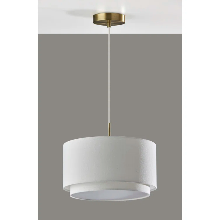 Finley Linen Drum Pendant