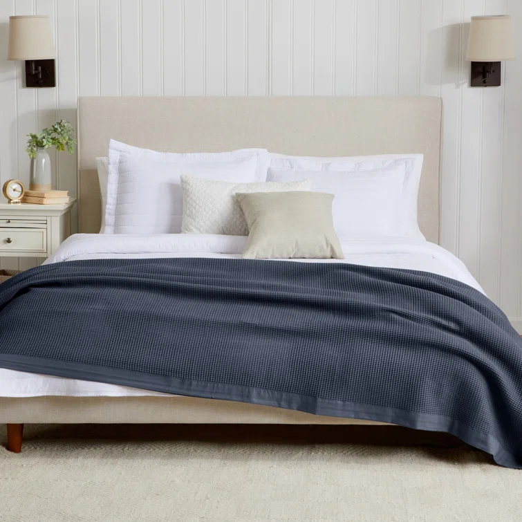 100% Cotton Lightweight Waffle Weave Summer Blanket