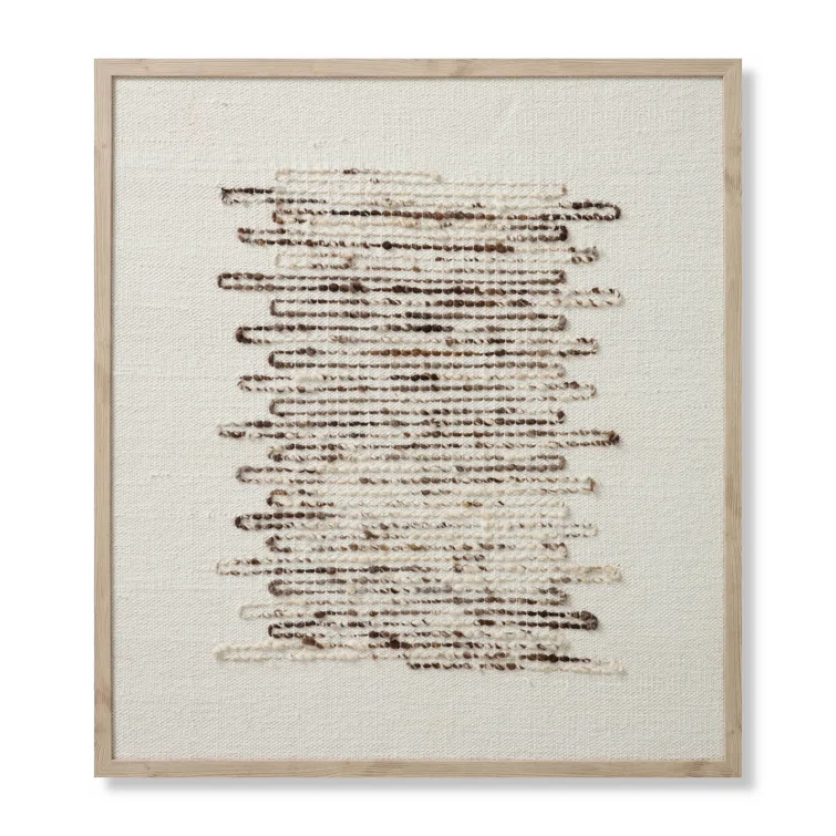 Amber Lewis x Loloi Getty Taupe / Ivory 3'-2" x 3'-6" Wall Art