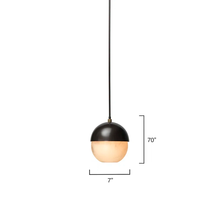Metro 1 - Light Oil Rubbed Bronze Globe Pendant