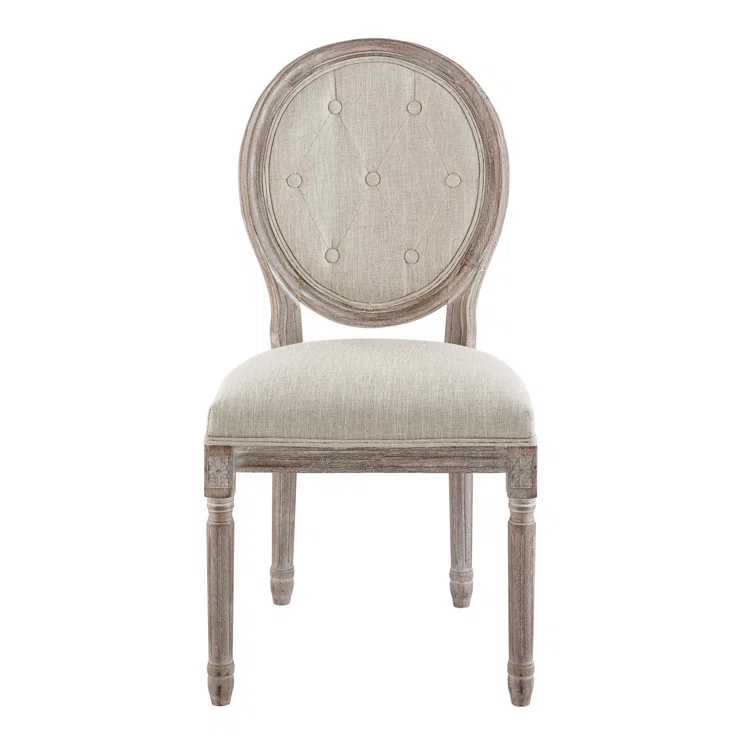 Modway Arise Vintage French Upholstered Fabric Dining Side Chair