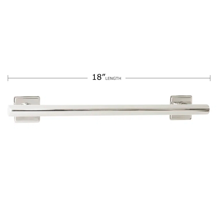 Coronado Modern Grab Bar with Square Flanges