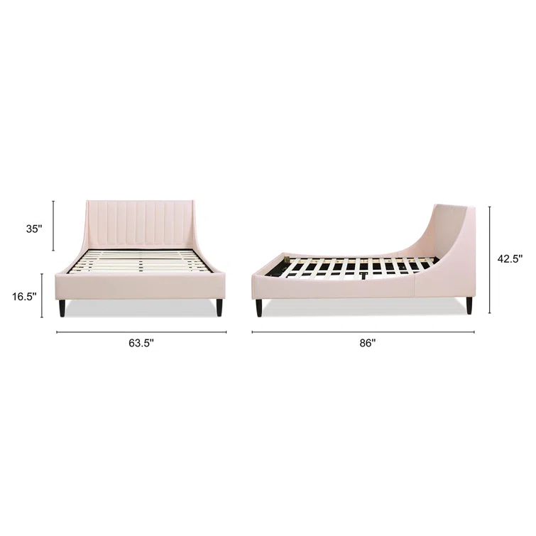 Afraa Upholstered Wingback Bed