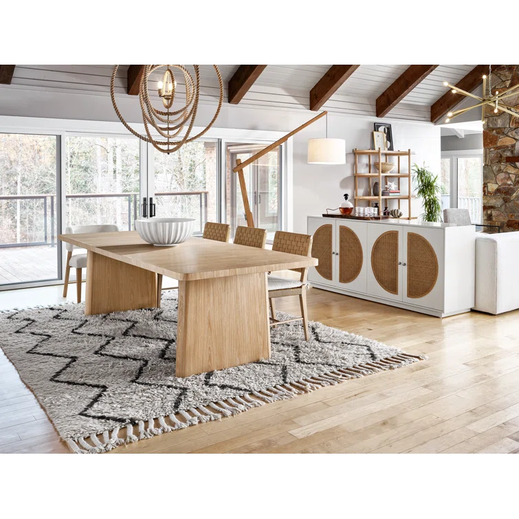 Universal Furniture Modern Nomad 86" Rectangular Dining Table in Sandy Tech Oak