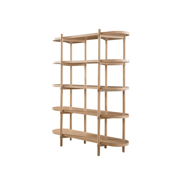 Universal Furniture Modern Nomad Etagere in Tan Tech Oak Wood