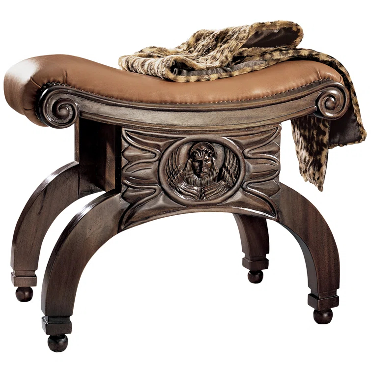 Design Toscano Venetian 19'' Tall Solid Wood Vanity Stool
