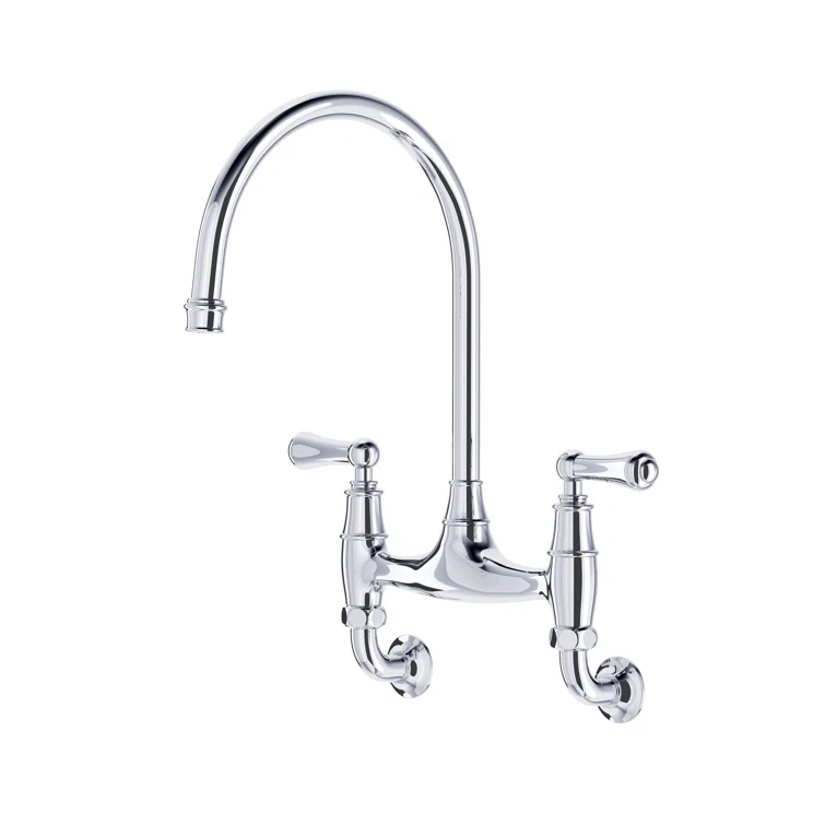 Georgian Era Bridge Kitchen Faucet Without Unions