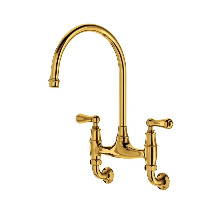 Georgian Era Bridge Kitchen Faucet Without Unions