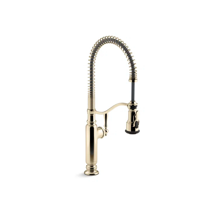 Kohler Tournant® Single Handle Semi-Professional Pre-Rinse Kitchen Faucet with Three-Function Pull Down Sprayer