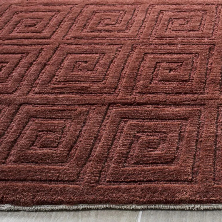 dCOR design Tibetan Hand Knotted Wool Pile Geometric Rug