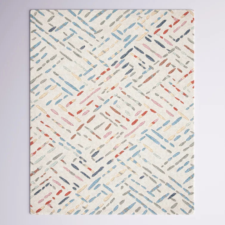 Charters Towers Abstract Handmade Tufted Wool Area Rug