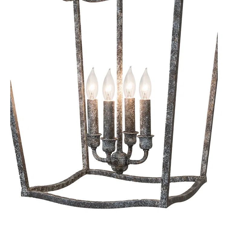 4 - Light Dimmable Lantern Geometric Chandelier