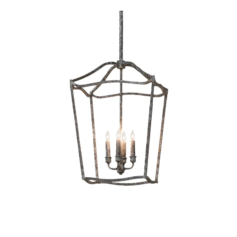4 - Light Dimmable Lantern Geometric Chandelier