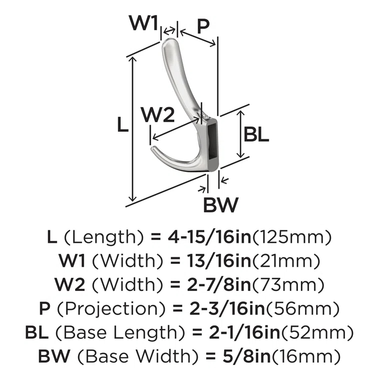Finesse Transitional Triple Prong Decorative Wall Hook