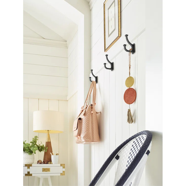 Alder Transitional Double Prong Decorative Wall Hook