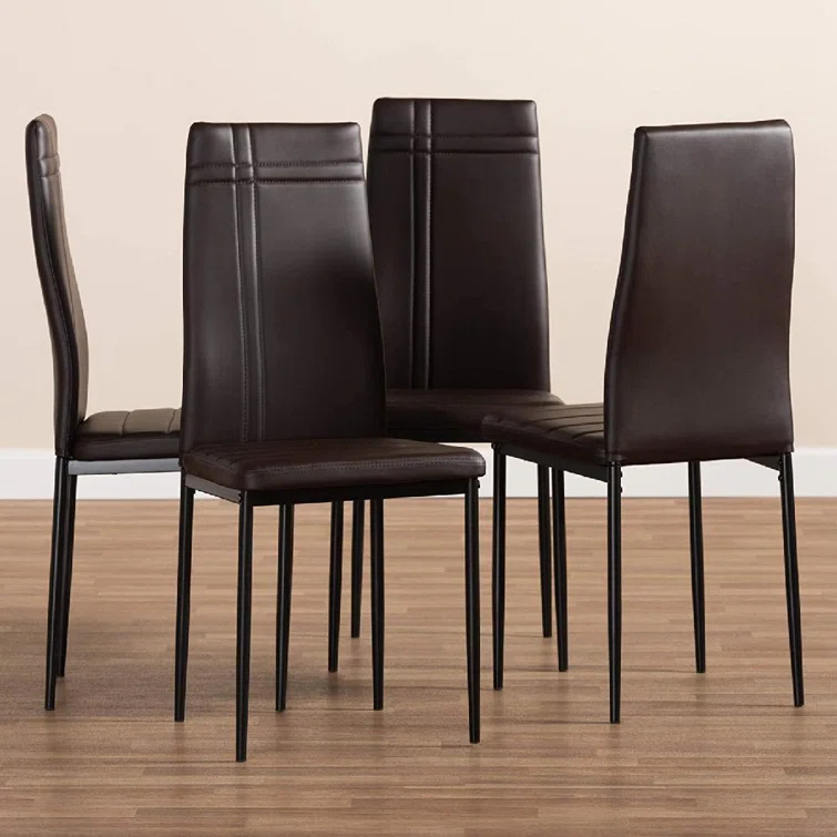 Barsby 22'' H Faux Leather Upholstered Parsons Chair