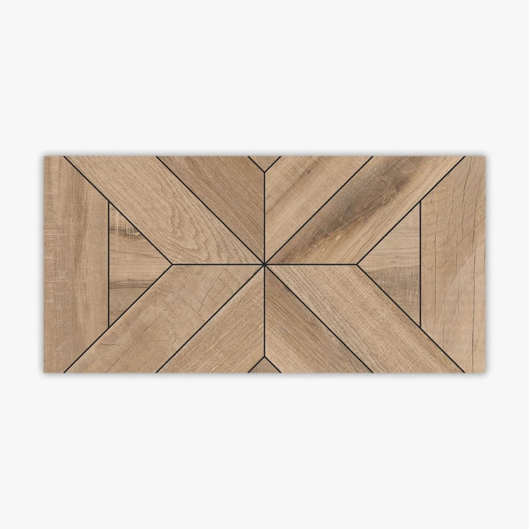 Birmingham 24" x 24" Porcelain Herringbone / Chevron Mosaic Wall & Floor Tile
