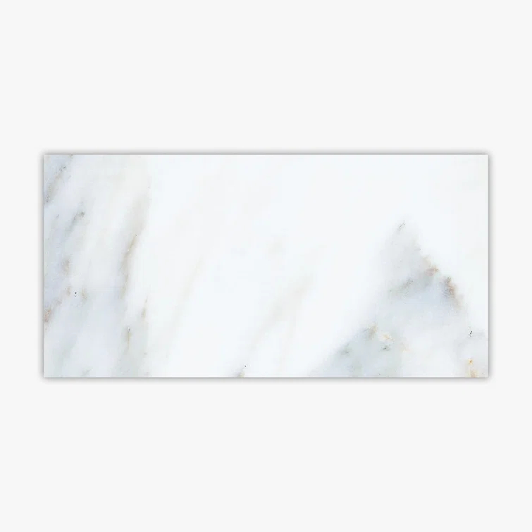 Calacatta 3" x 6" Marble Marble Look Subway Wall & Floor Tile