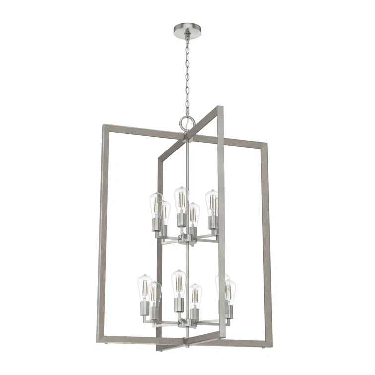 Woodburn 12 Light 30.5 Inch Foyer Pendant Ceiling Light Fixture