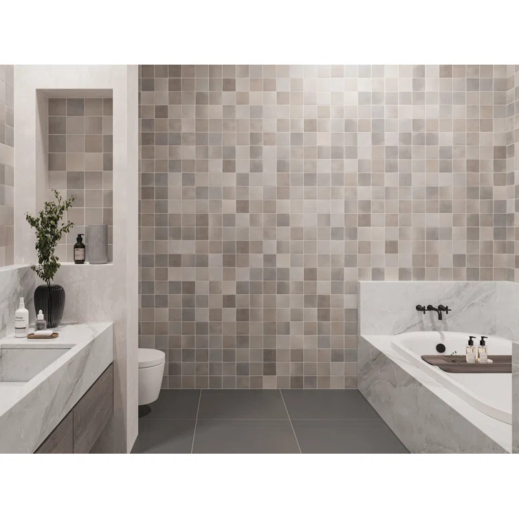 Celine 4" x 4" Porcelain Mosaic Sheet Wall & Floor Tile