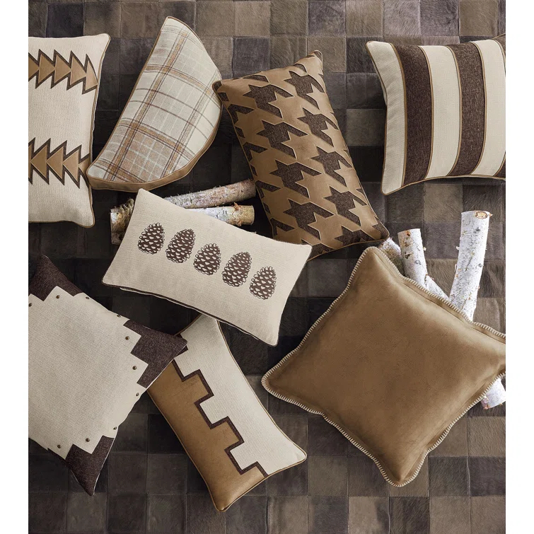 Lodge Houndstooth Decorative Pillow