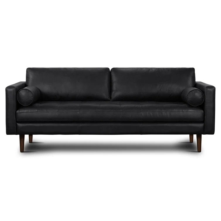 Napa 88.5'' Full-Grain Genuine Italian Leather Sofa