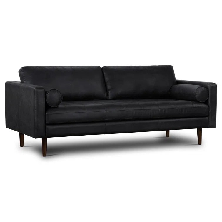 Napa 88.5'' Full-Grain Genuine Italian Leather Sofa