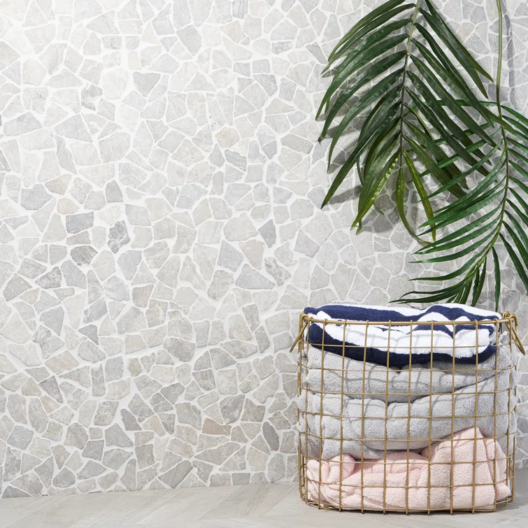 Picturesque Tumbled 11.81 in. x 11.81 in. Gray Floor and Wall Mosaic (0.97 sq. ft. / Sheet)