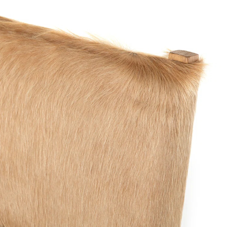 Palomino Leather Upholstered Side Chair with Wood Accents