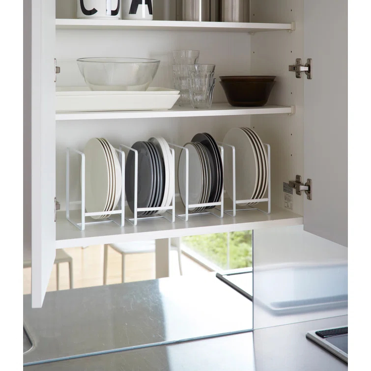 Yamazaki Home Plate Rack/Dish Stand/Dish Storage/Plate Holder, Large, Steel, Large