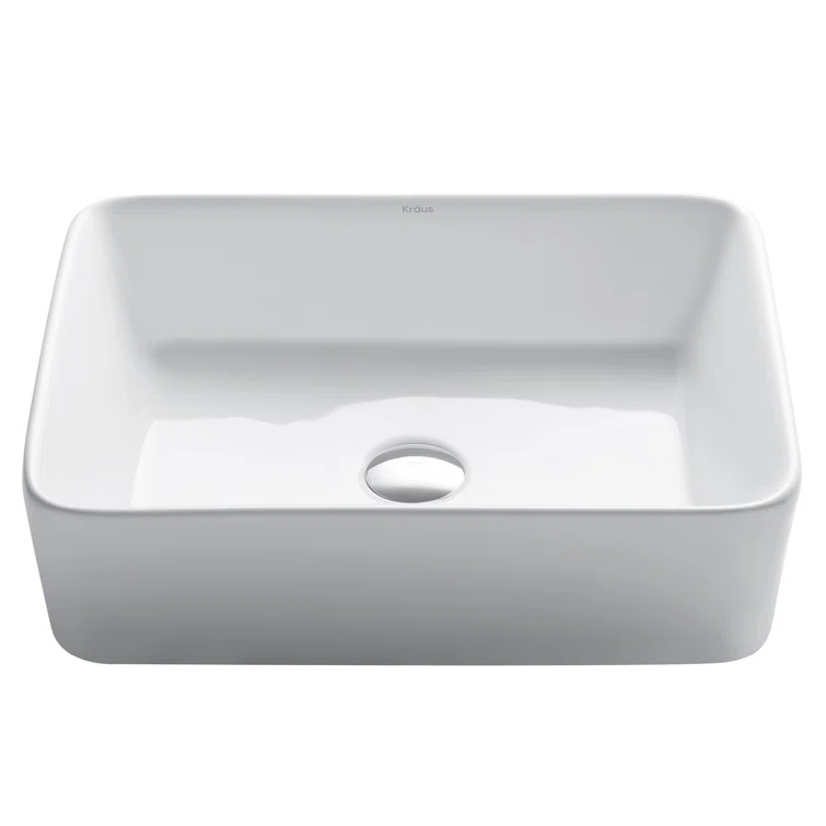Kraus KCV-121 Thin ceramics Rectangular Vessel Bathroom Sink