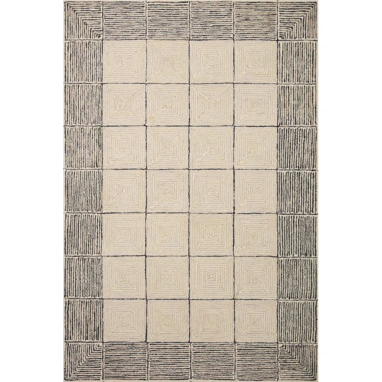 Chris Loves Julia x Loloi Francis Collection FRA-02 Cream / Black, ContemporaryArea Rug