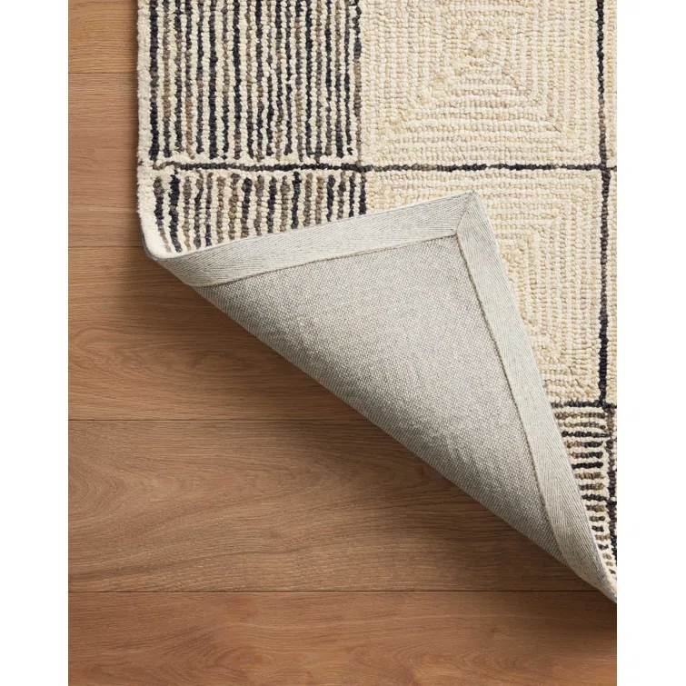 Chris Loves Julia x Loloi Francis Collection FRA-02 Cream / Black, Contemporary  Area Rug