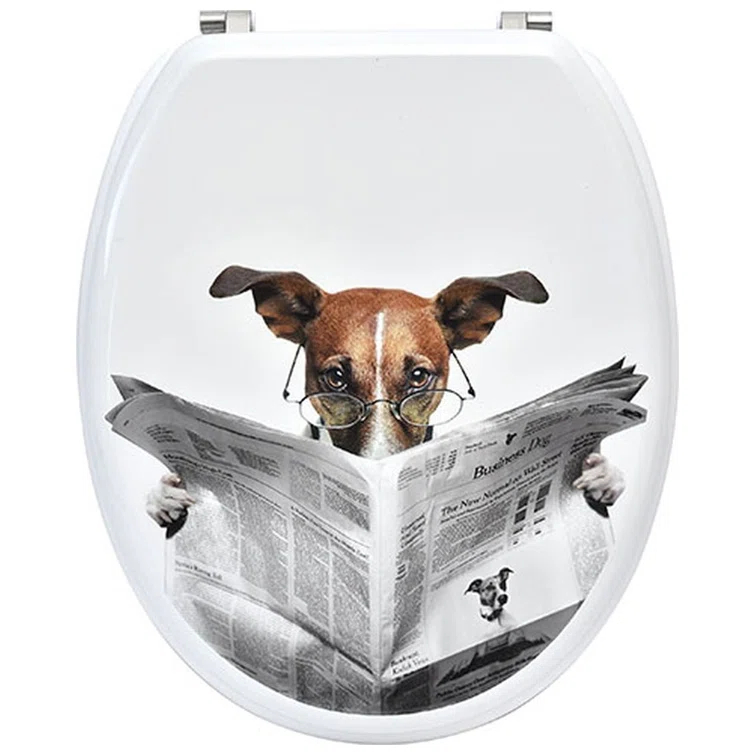Elongated Toilet Seat Dog Jack Russel