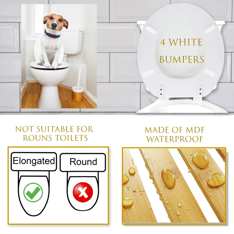 Elongated Toilet Seat Dog Jack Russel