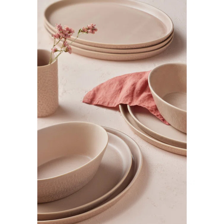 Stone by Mercer Project Katachi 16-Piece Dinnerware Set Stoneware