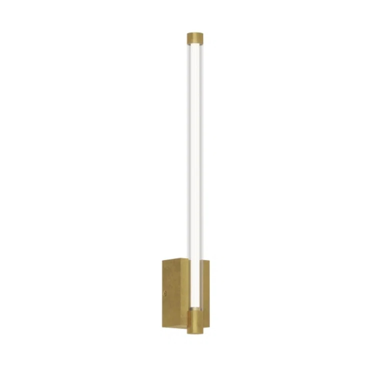 Phobos Dimmable LED Brass Wall Sconce, 21" Height