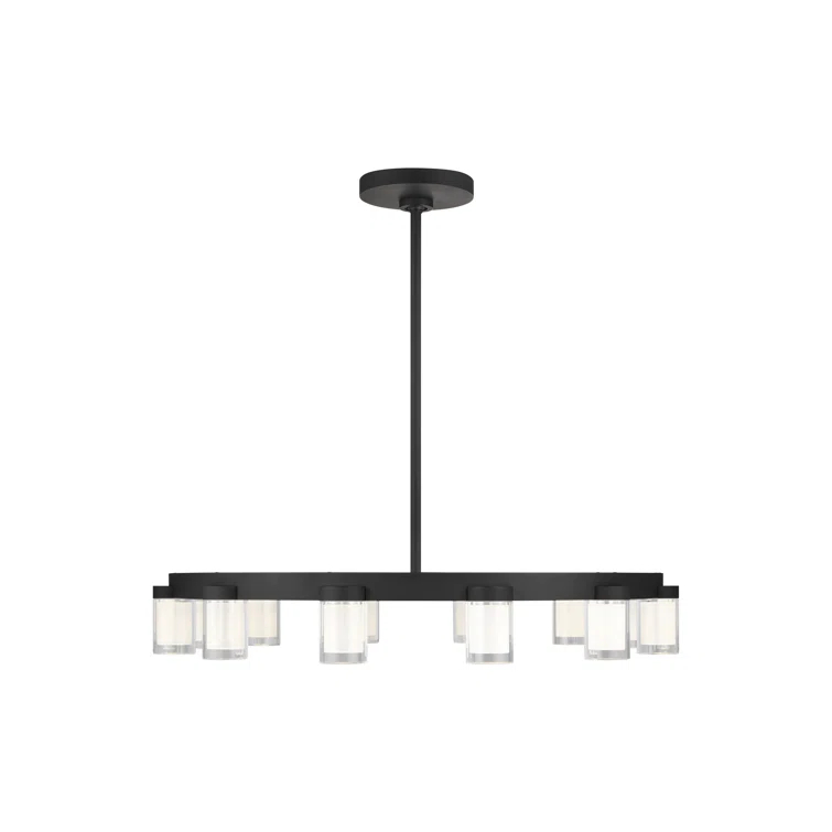 Esfera 32" Black Crystal LED Chandelier