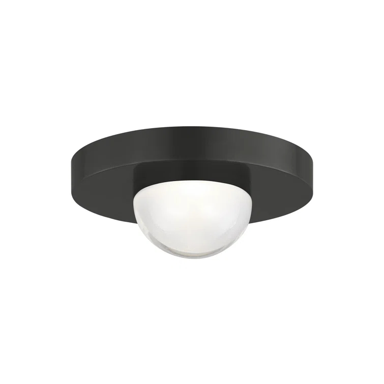 Ebell Natural Brass Crystal LED Flush Mount Light