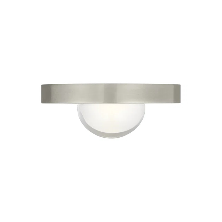 Ebell Modern Polished Nickel LED Indoor/Outdoor Flush Mount