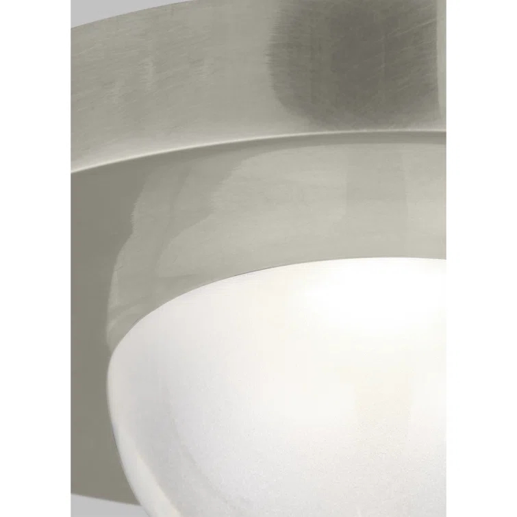 Ebell Modern Polished Nickel LED Indoor/Outdoor Flush Mount