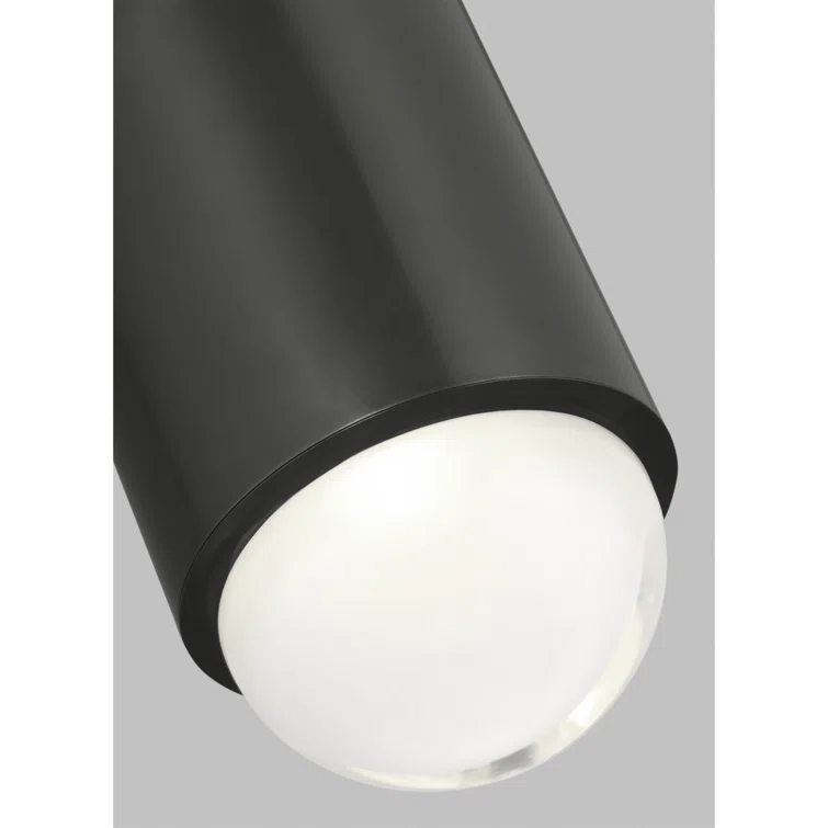 Ebell Dark Bronze LED Flush Mount with Frosted Glass Prism