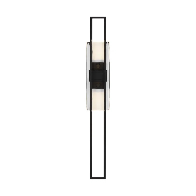 Duelle 28'' Nightshade Black Slim LED Wall Sconce