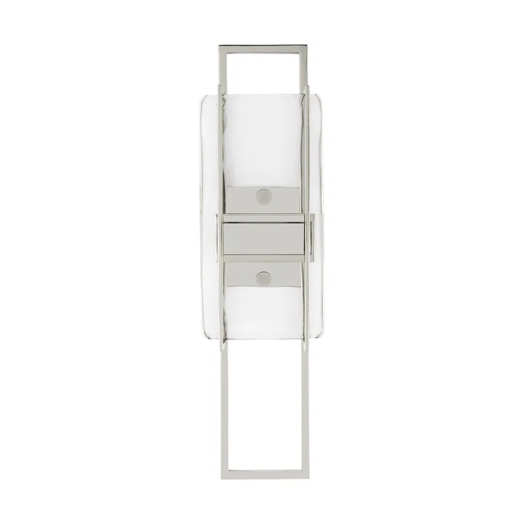 Duelle Polished Nickel Dimmable LED Wall Sconce 18" Height