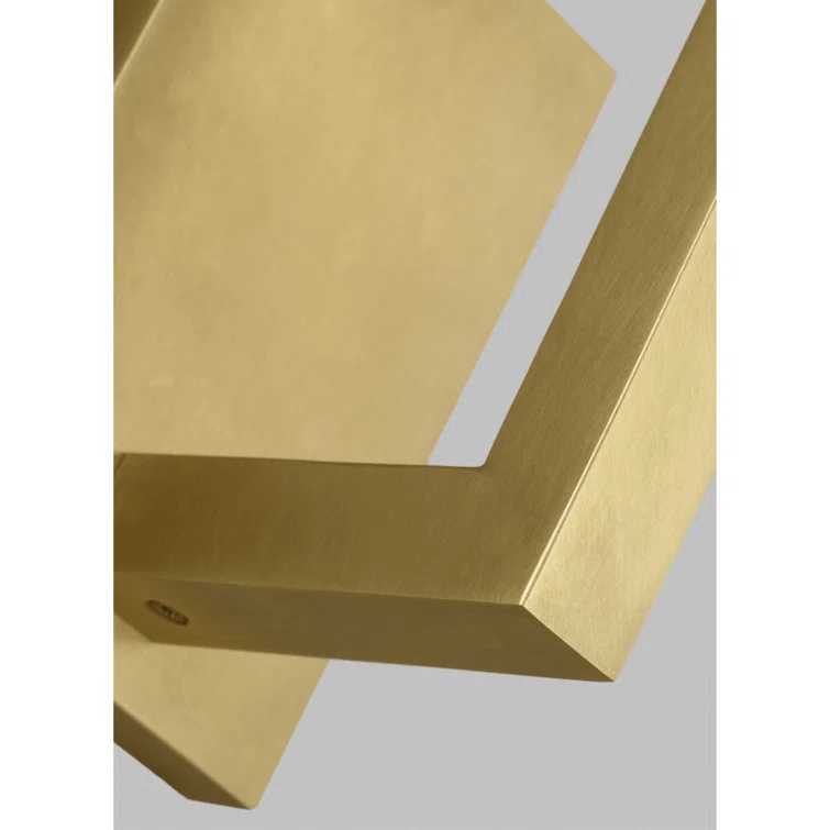 Stagger Sleek Dimmable LED Brass Wall Sconce 37.1" H
