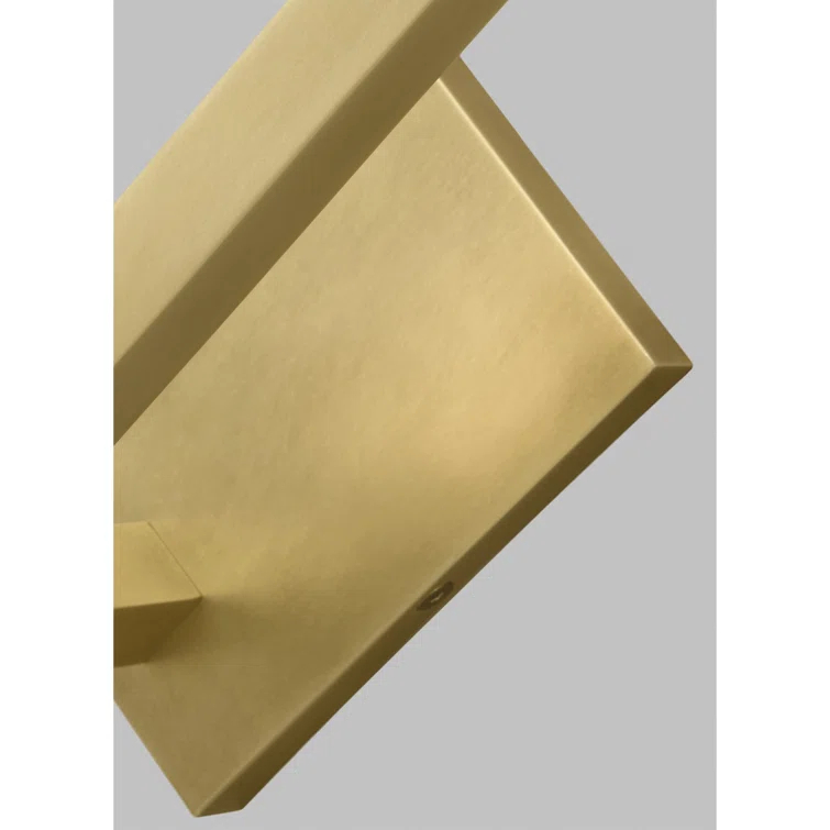 Sleek Natural Brass Dimmable LED Sconce 64.1" High